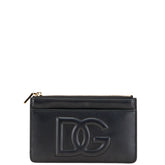 ドルチェアンドガッバーナ DGロゴ カードケース フラグメントケース ブラック カーフレザー レディース DOLCE&GABBANA 【中古】